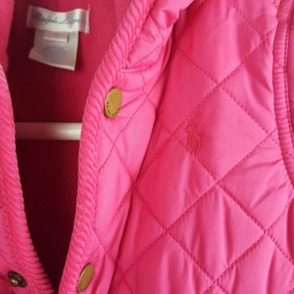 RALPH LAUREN Baby Girls Pink Quilted Snowsuit Cozy - Picture 4 of 4